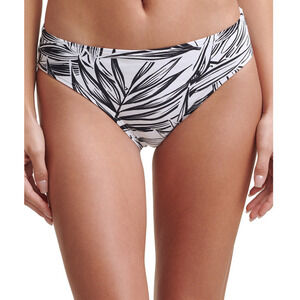 DKNY Printed Classic Bikini Swim Bottoms Black/White Size 2XL 1236